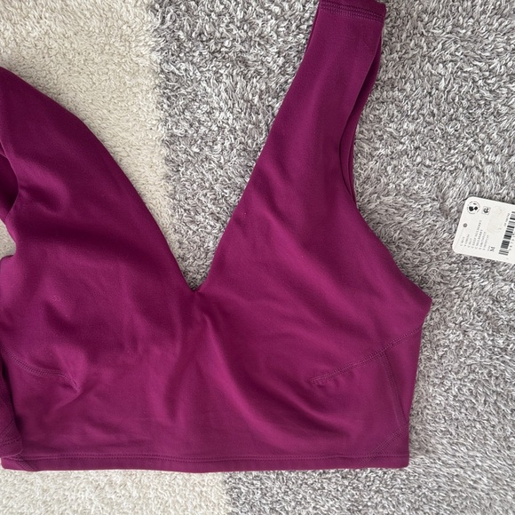 NWT FREE PEOPLE FP MOVEMENT never better deep mulberry V-Neck crop top Various - Picture 8 of 10